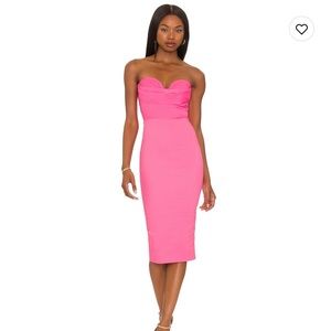 SOPHIA STRAPLESS MIDI DRESS - WORN ONCE